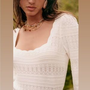 Sézane RONNIE JUMPER Ecru (white)